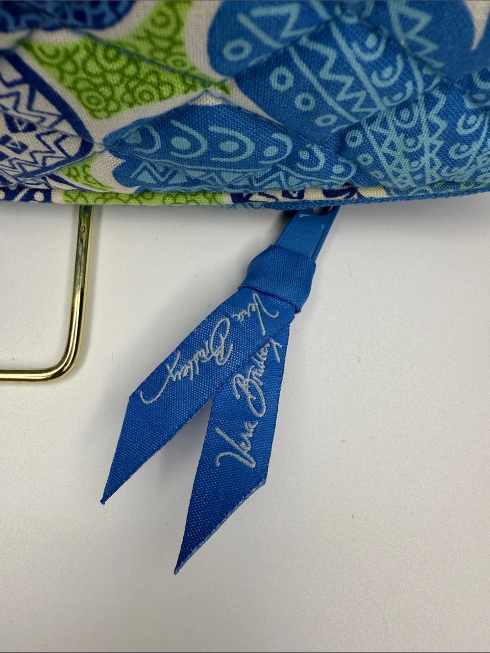 Vera Bradley Blue Navy Lime Green Floral Laptop Sleeve